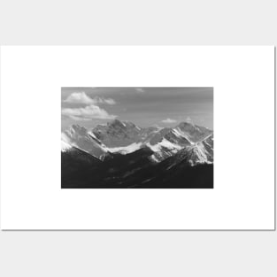 The Rocky Mountains in black and white Posters and Art